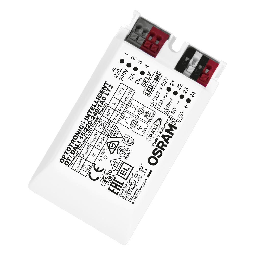 LED driver proudový OSRAM OTI DALI 15/220-240/1A0 LT2, DALI, IP20