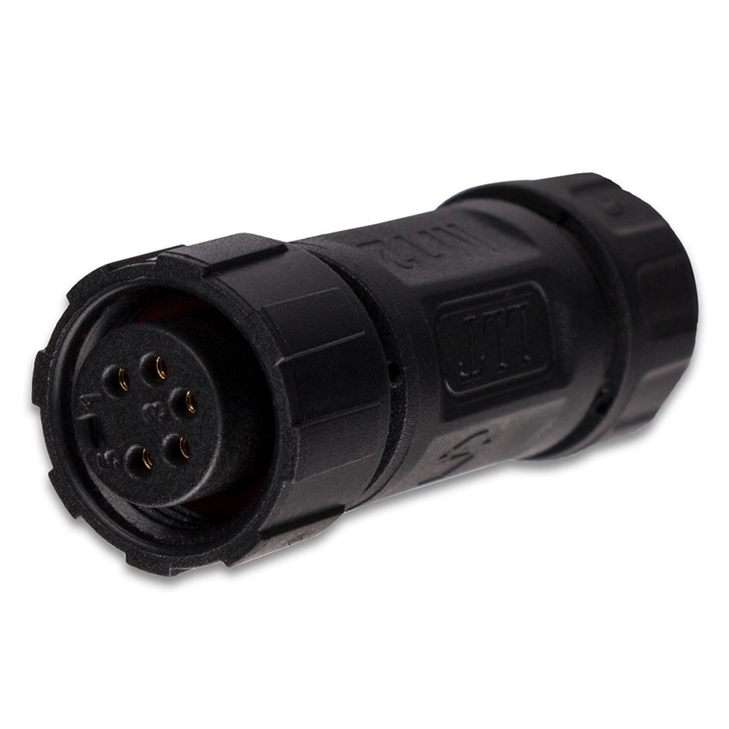 MC LED Konektor - zásuvka, IP67, pájecí, M12, 5pinů
