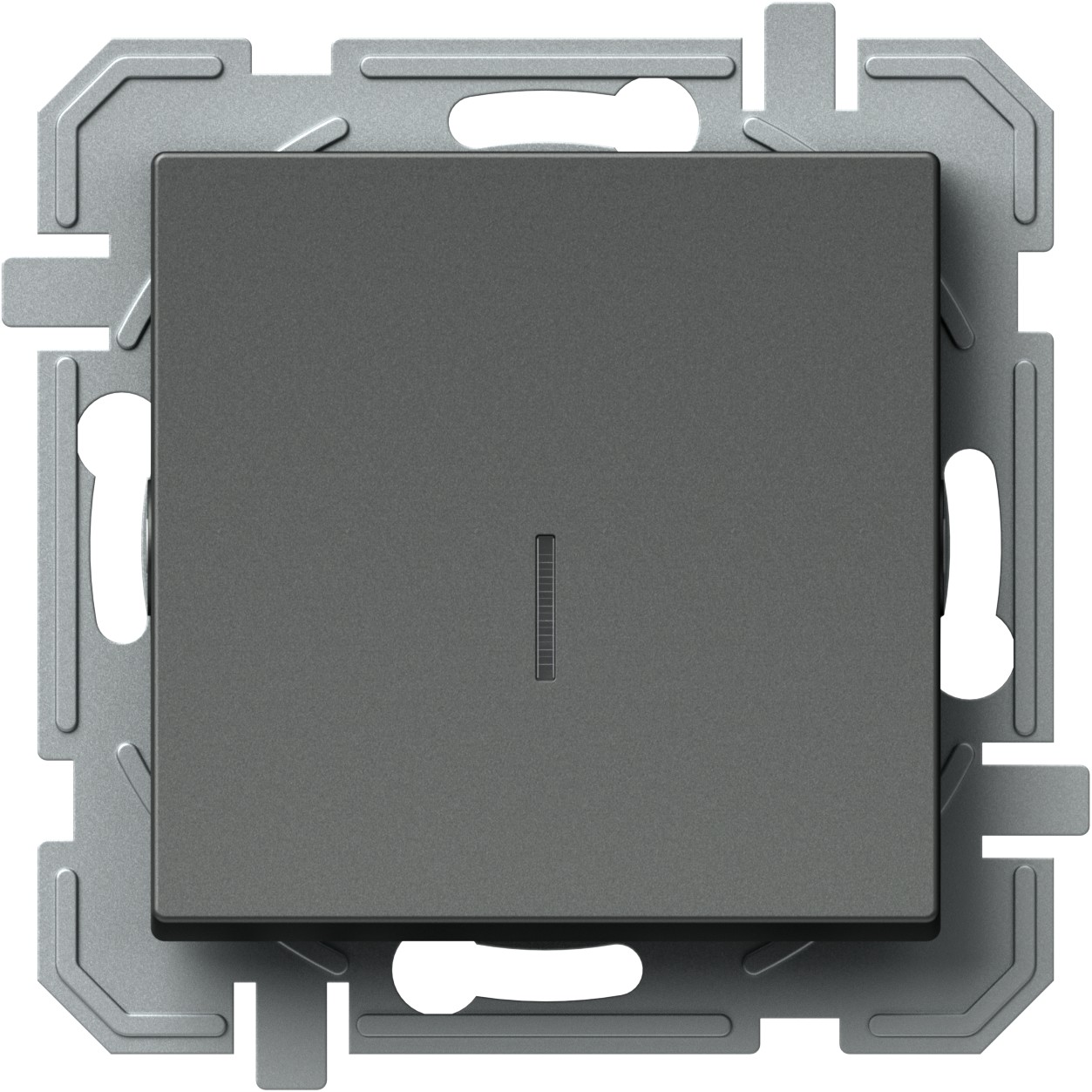 TEM SPÍNAČ JEDNOPÓLOVÝ 10AX 250V~ IN AT INXO antracit