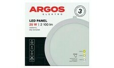 Argos LED panel vestavný, kruh 25W 2100LM IP20 CCT - Bílá