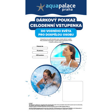 AQUAPALACE Vstupenka voda - dospělý