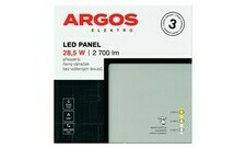 Argos LED panel přisazený, čtverec 28,5W 2700LM IP20 CCT - Černá