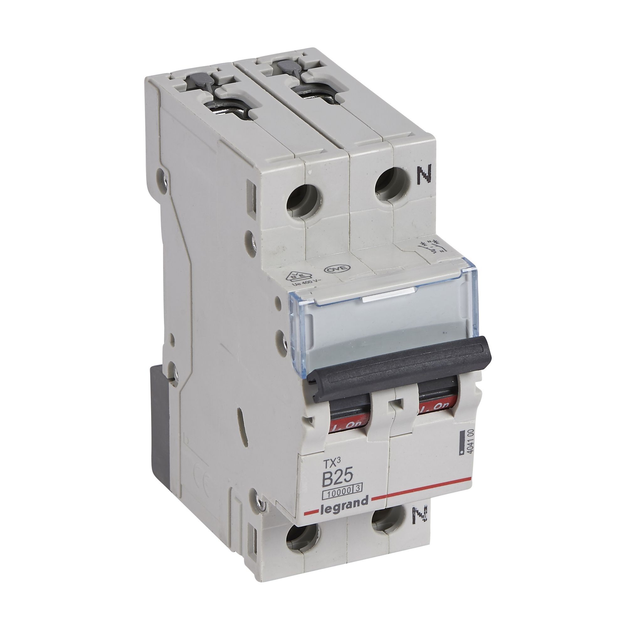 Jistič dvoupolový LEGRAND 404100 TX3 1+N B25 10000A