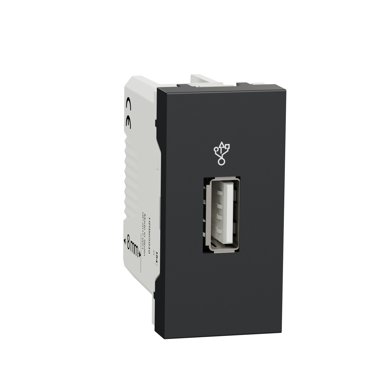SCHN NU342954 Unica - USB 2.0 datový konektor, 1M, Antracit