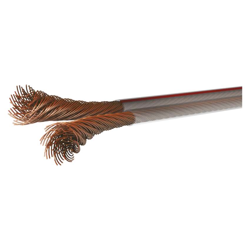 Dvojlinka nestíněná EMOS S8310, 2x 1,00 mm, OFC, průhledná, 100 m
