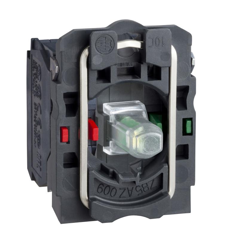 SCHN ZB5AW0B65 Polosestava objímky, 1 Z + 1 V, 24V, modrá
