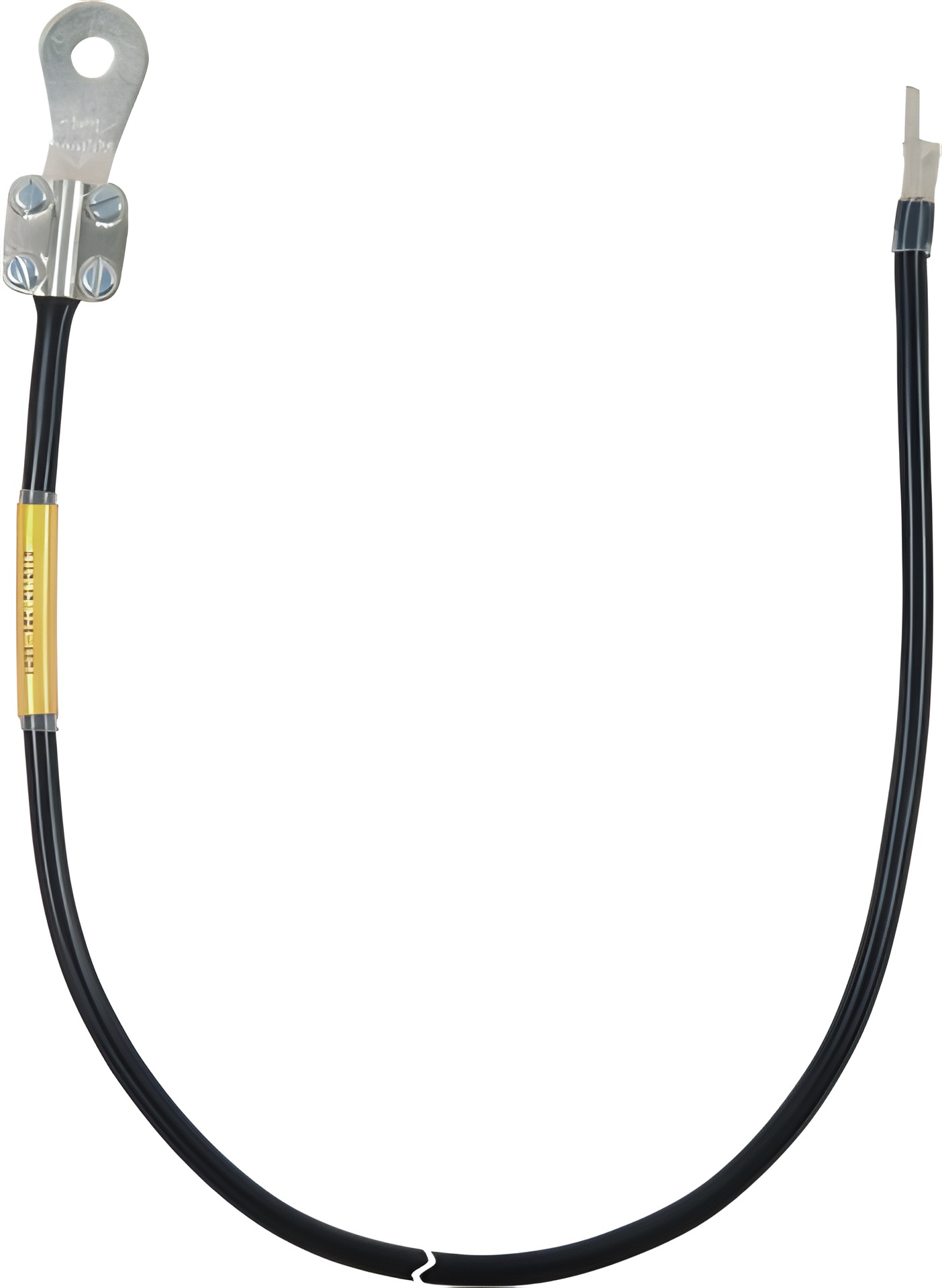 DEHN 410606  Uzemňovací vodič 10mm2/L 0,6m černý s kabelovým okem (B)M8/10 a 1 čepem KS DEHN DEHN