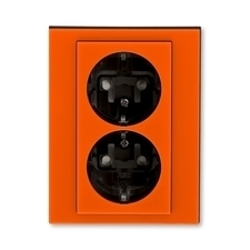 ABB 5522H-C03457 66 Jiné systémy zásuvek Zásuvka dvojnásobná s ochrannými kontakty (podle DIN), s cl
