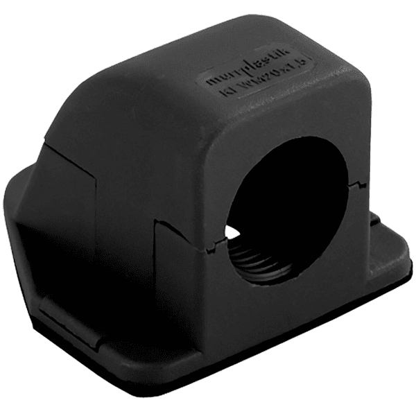 SCHM AG-5540.48.48 Průchodka úhlová, 90°, plastová, černá, závit Pg48