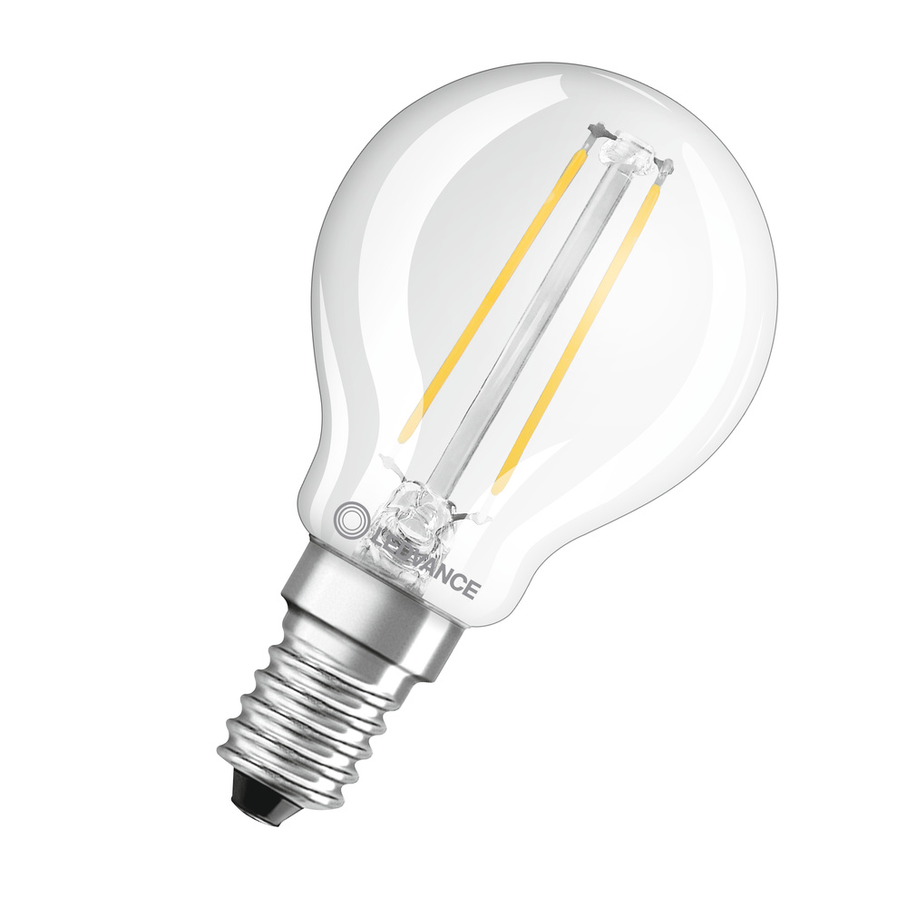 LED žárovka LEDVANCE LED CLP25 2.5W 827 FILCL E14 P, čiřá
