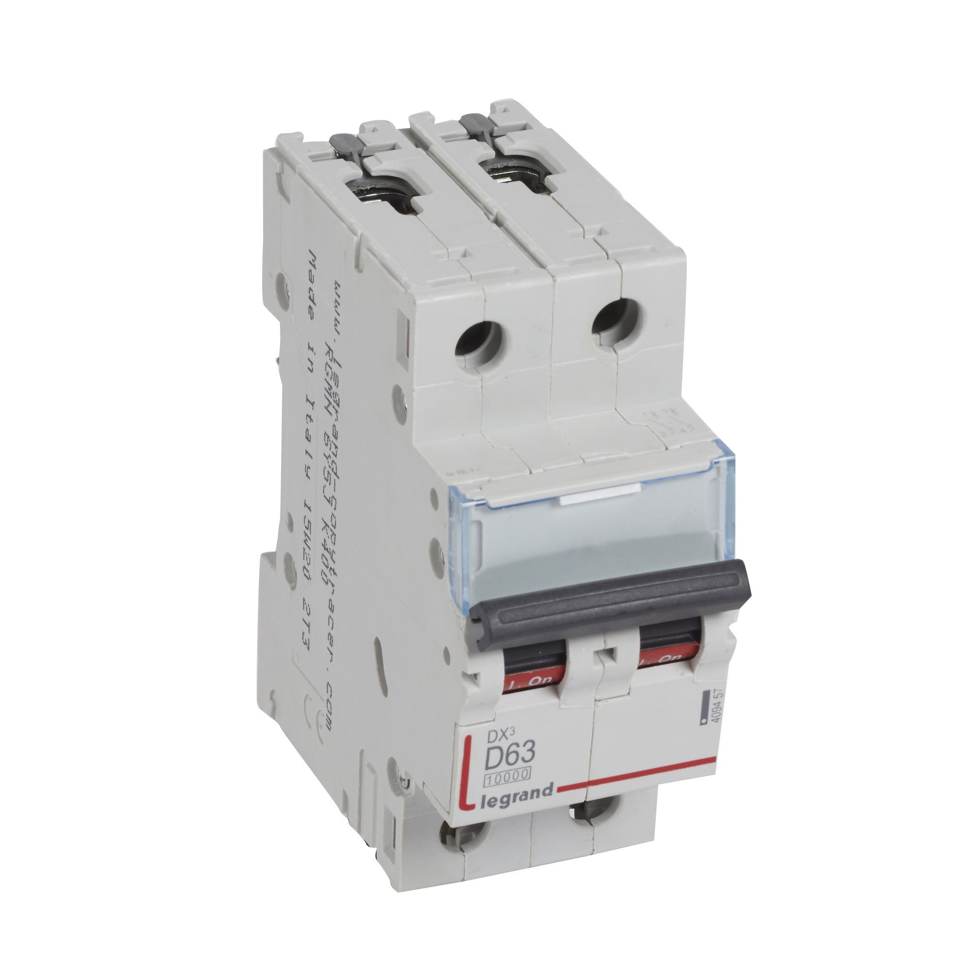 Jistič dvoupolový LEGRAND 409457 DX3 2P D63 10000A/16KA