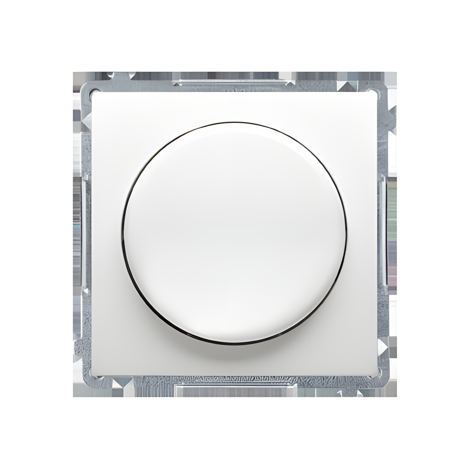 Stmívač pro stmívatelné LED SIMON BASIC BMS9L.01/11, ot. stm., tlač. sp., jednoobv., šr. sv., bílá