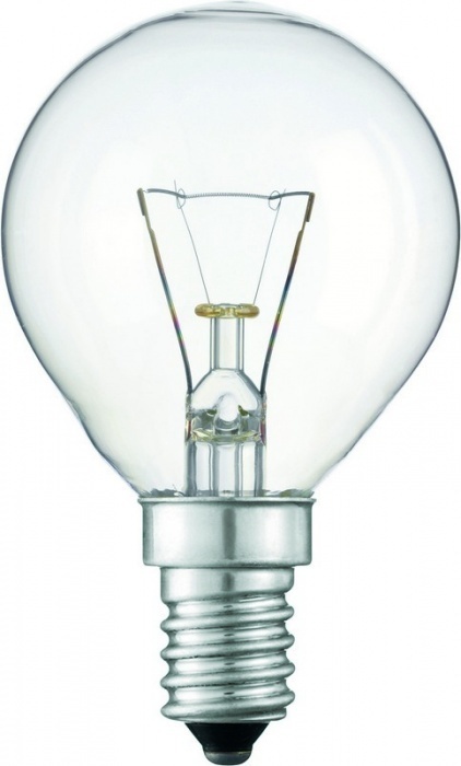 Žárovka průmyslová čirá TES-LAMP 40W E14 P45 kapka