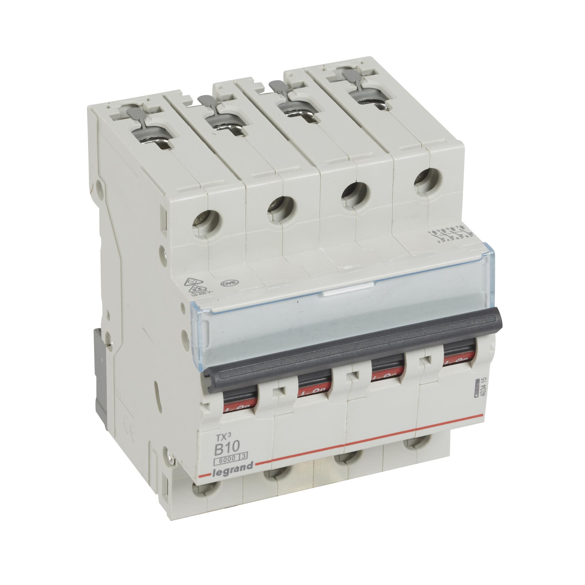 Jistič čtyřpolový LEGRAND 403410 TX3 4P B2 6000A