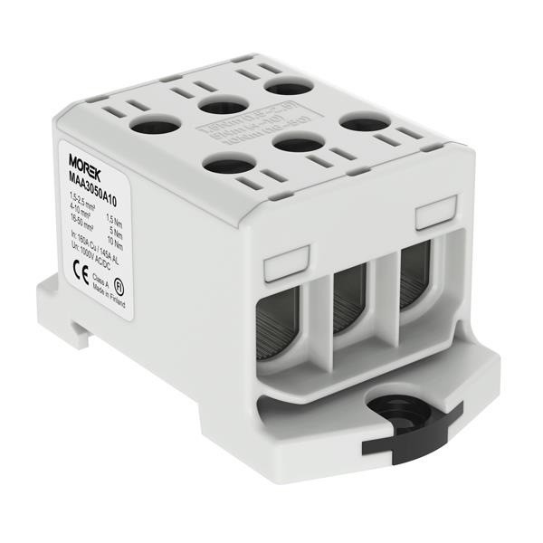 MOREK MAA3050A10 Univerzální řadová svorka OTL 50-3xAl/Cu 1,5-50mm2 1000V šedá