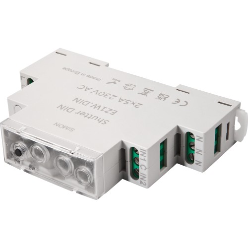 Ovladač žaluziový SIMON GO EZ1W.DIN, na DIN, ovládání chytrým telefonem, 2x5A/230V, Wi-Fi, bílá mat