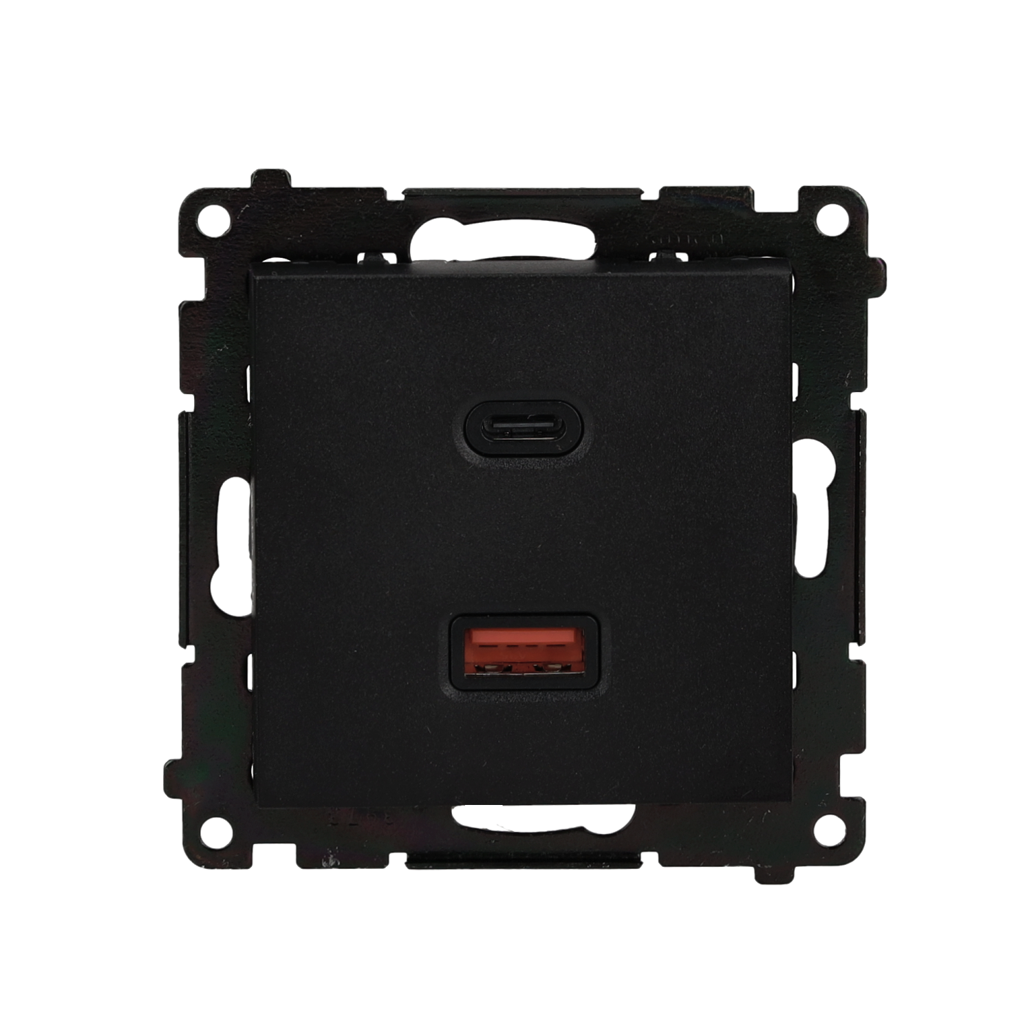 Nabíječka USB SIMON 55 TEC2CAQ.01/149, 2 násobná, 1x USB typ C+1x USB typ A, 30 W, černá matná