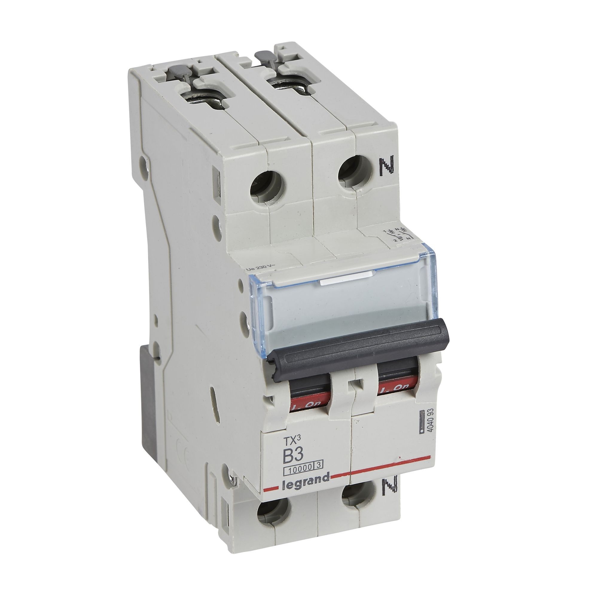 Jistič dvoupolový LEGRAND 404093 TX3 1+N B3 10000A