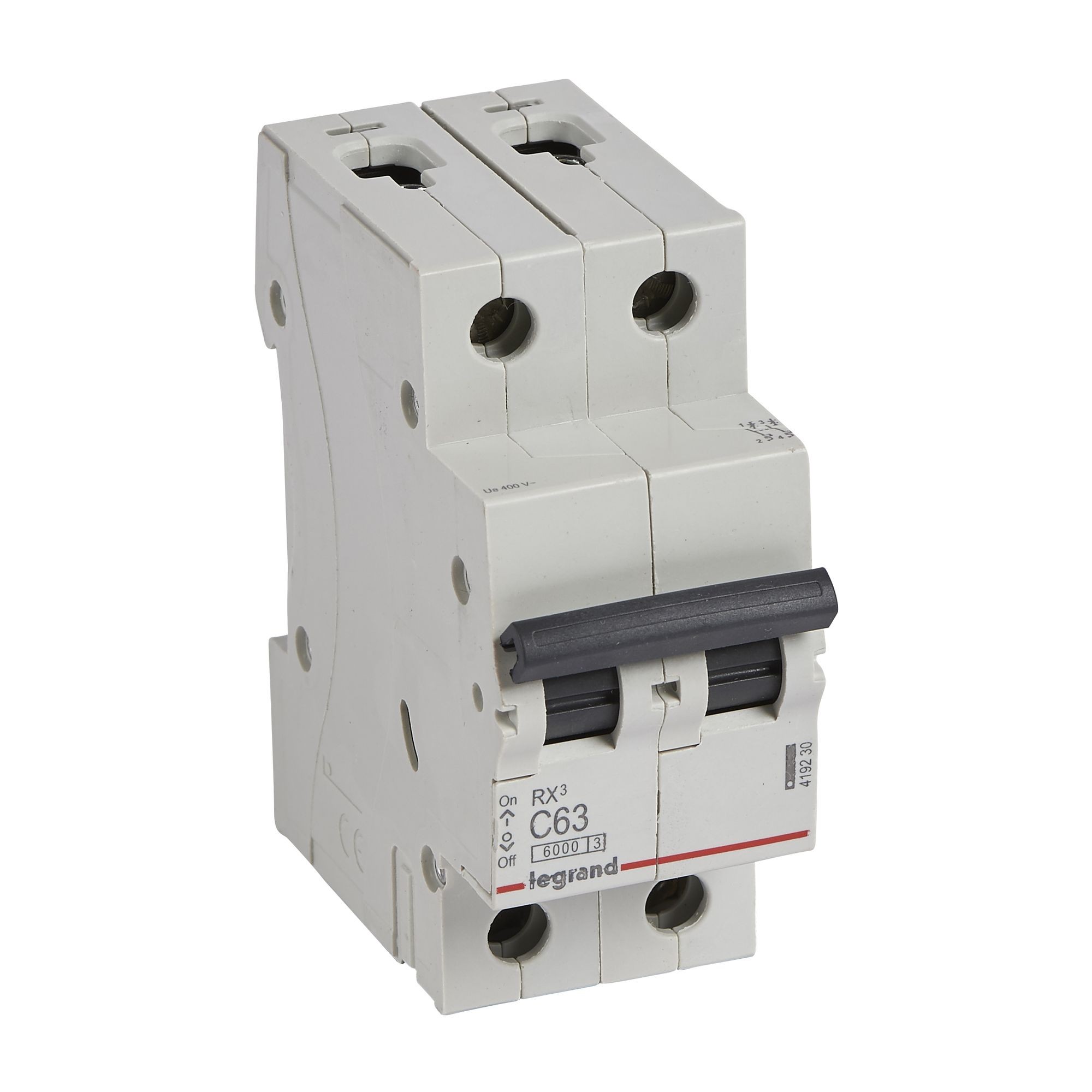 Jistič dvoupolový LEGRAND 419230 RX3 2P C63 6000A