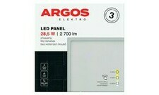Argos LED panel přisazený, čtverec 28,5W 2700LM IP20 CCT - Bílá