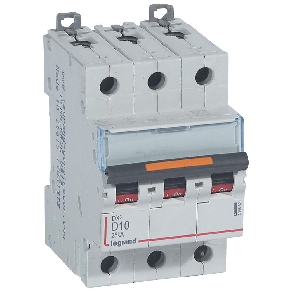 Jistič třípolový LEGRAND 409832 DX3 3P D10 25KA