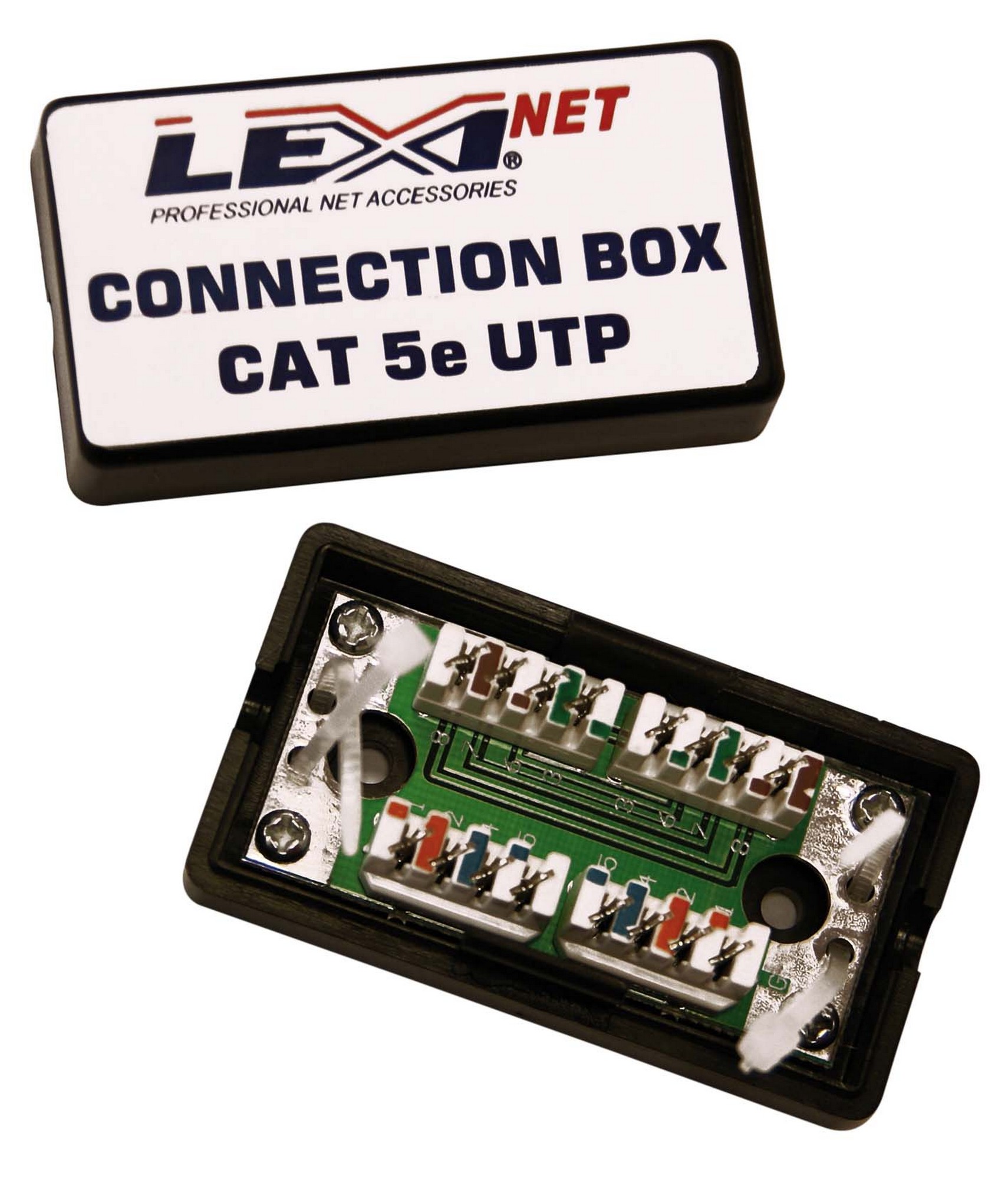 Box datový LEXI-NET SPBOXC5E, CAT5E, UTP, spojovací, zářezový, černá
