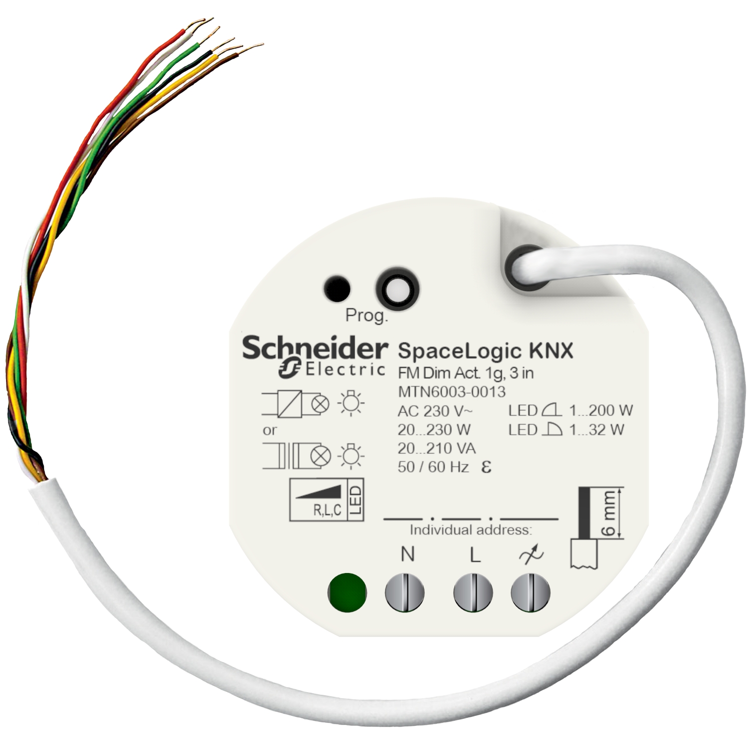 SCHN MTN6003-0013 SpaceLogic KNX FM Dim Act. 1g, 3 in