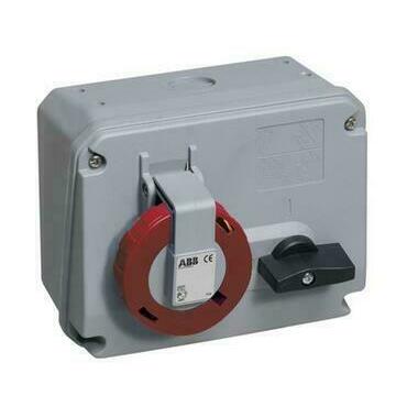 ABB 2CMA167865R1000 Průmyslové vidlice a z. Zásuvka s blokovaným vypínačem, horizontální, 5p., 32 A,