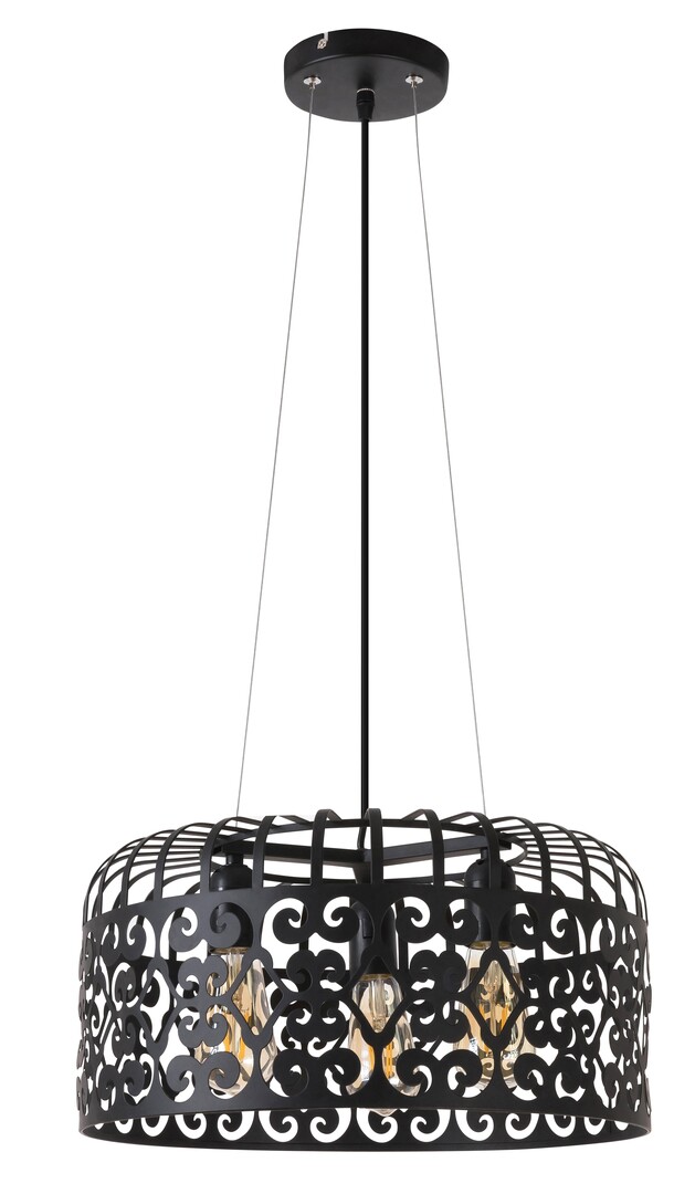 Závěsné svítidlo Alessandra matná černá E27 3×60W RABALUX 2158