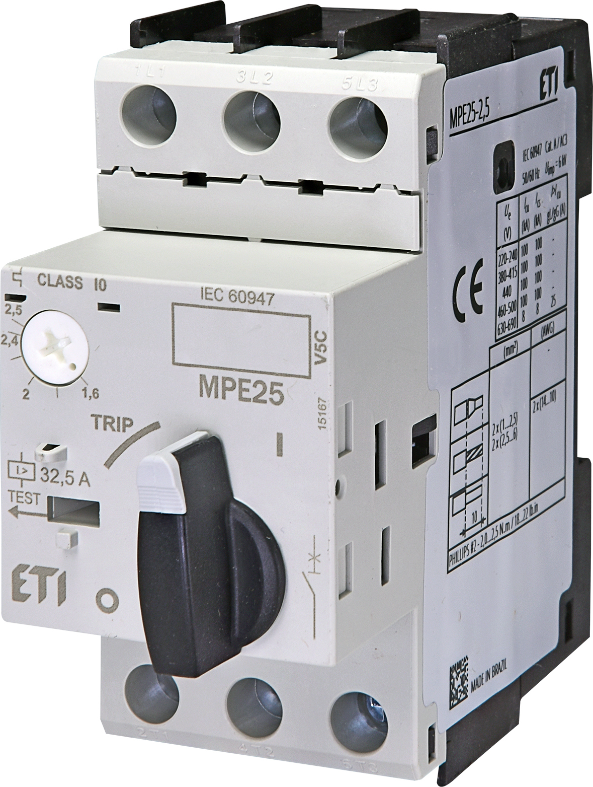 ETI 004648007 motorový spouštěč, MPE25-2,5