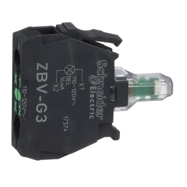 SCHN ZBVG3 Objímka LED, 110...120V, zelená RP 1,5kč/ks