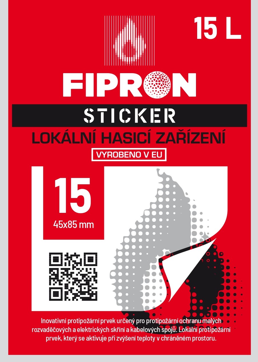 FIRESI FIPRON STICKER 15 balení pro ochranu prostoru do objemu