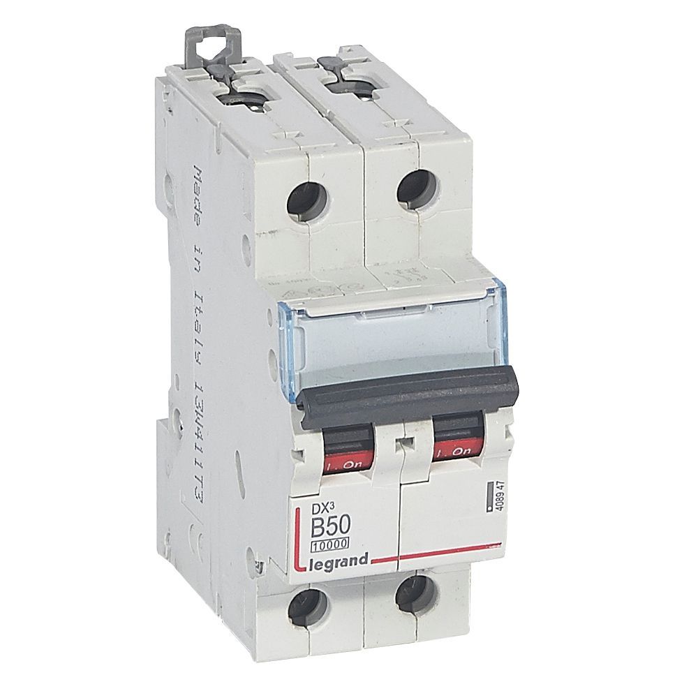 Jistič dvoupolový LEGRAND 408947 DX3 2P B50 10000A/16KA