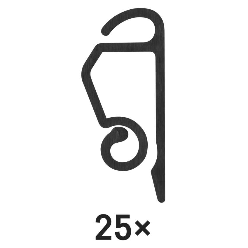 EMOS DCH003 HÁČEK NA VÁNOČNÍ OSVĚTLENÍ ČERNÝ 25 ks