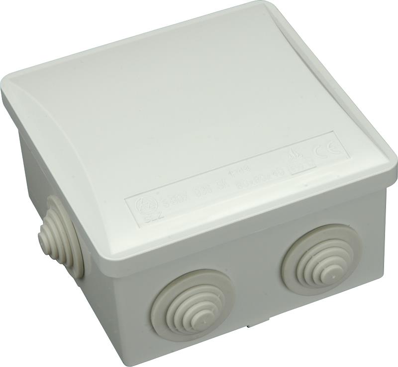 SEZ S-BOX 036 SK Krabice 80x80x40 mm + průchodky, IP 44