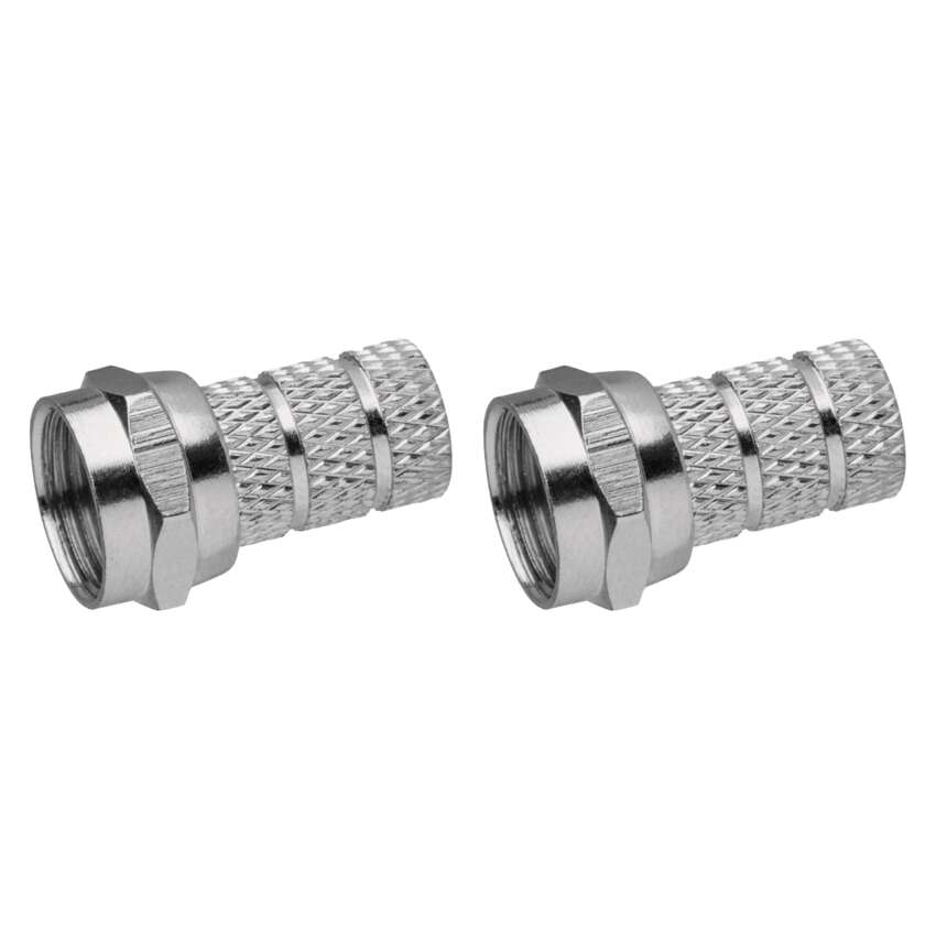 Konektor anténní EMOS K7321.2, F konektor, vidlice, šroubovací, bílá, 4/5,5 mm, 2 ks