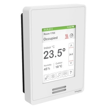 SCHN SER8350A5B11 Fancoilový regulátor s dotyk. LCD, PIR a čidlem vlhkosti, BACnet