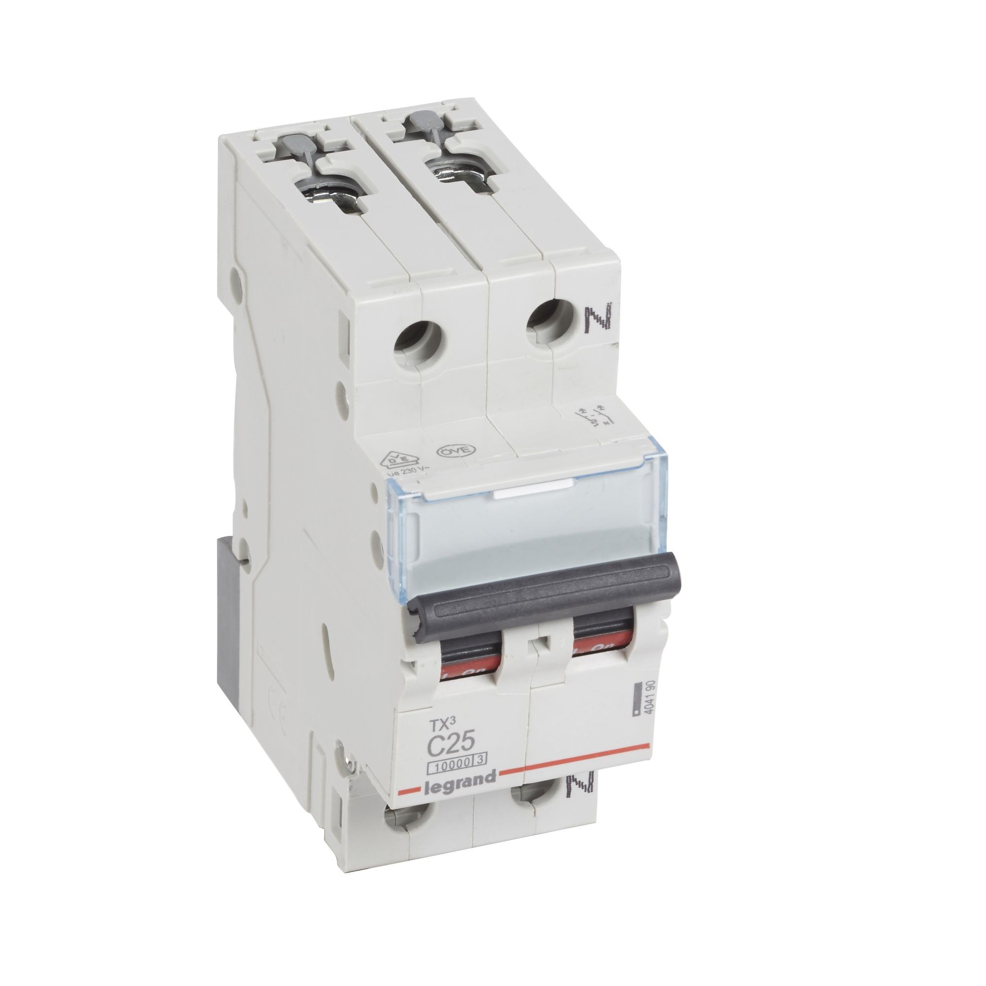 Jistič dvoupolový LEGRAND 404190 TX3 1+N C25 10000A