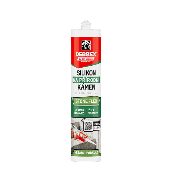 Silikon DEBBEX 30653DBX na přírodní kámen STONE FLEX 280ml šedý RAL7045