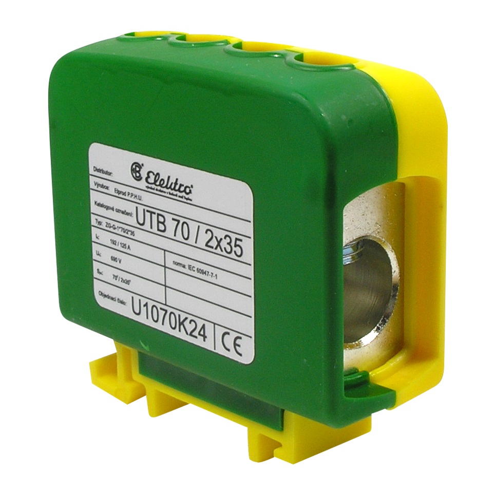 BEČOV U1070K24 Svorka UTB 70/2×35 žluto-zelená