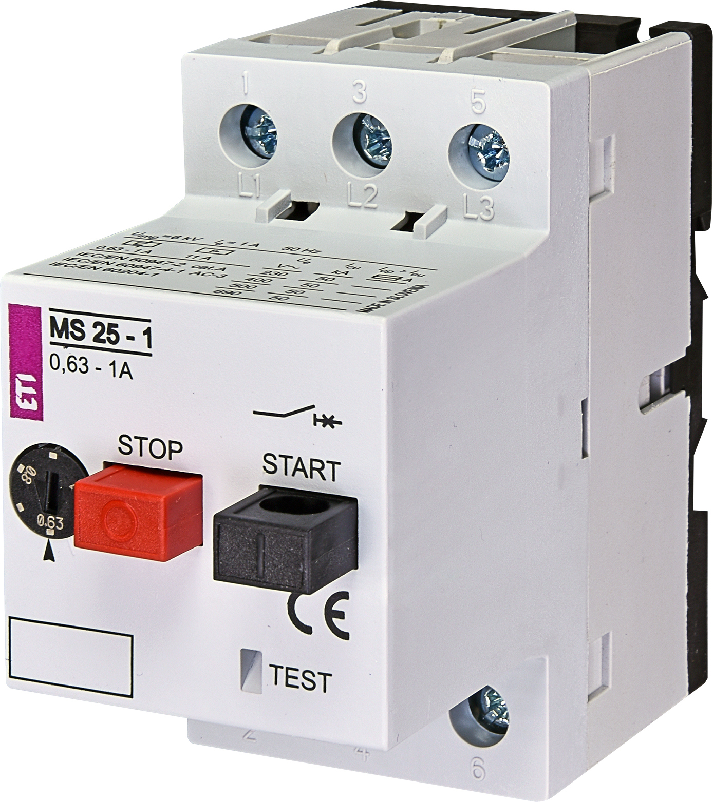ETI 004600050 motorový spouštěč, MS25-1