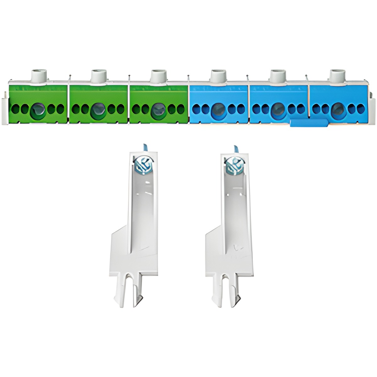 HEN FC PN 30 Svorkovnice PE+N, každá připojení CU 3x 25mm2 + 12x 4mm2, odstraněním propojek možné ro