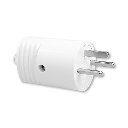 Vidlice s přímým vývodem ABB 5538N-C01703 B, bílá, 10 A, 250 V AC, DC, vzor C2