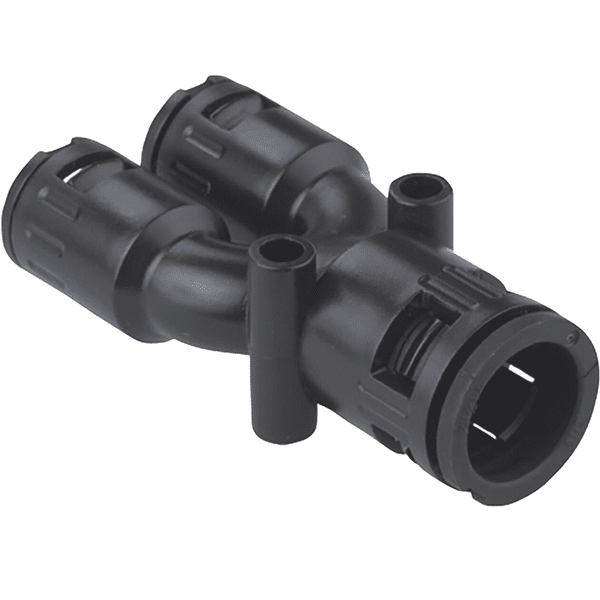 SCHM AG-5020.032.209 Rozdělovací konektor plastový, černý, pro průměr 34,5mm