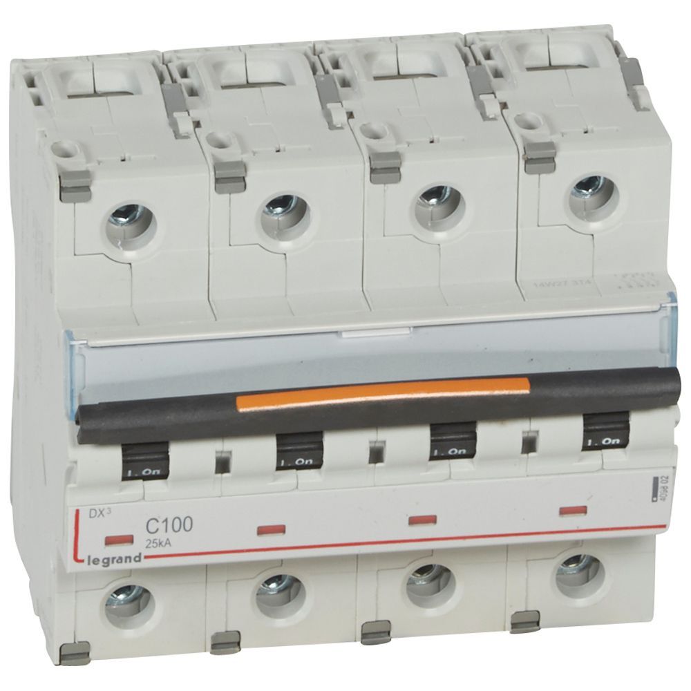 Jistič čtyřpolový LEGRAND 409802 DX3 4P C100 25KA