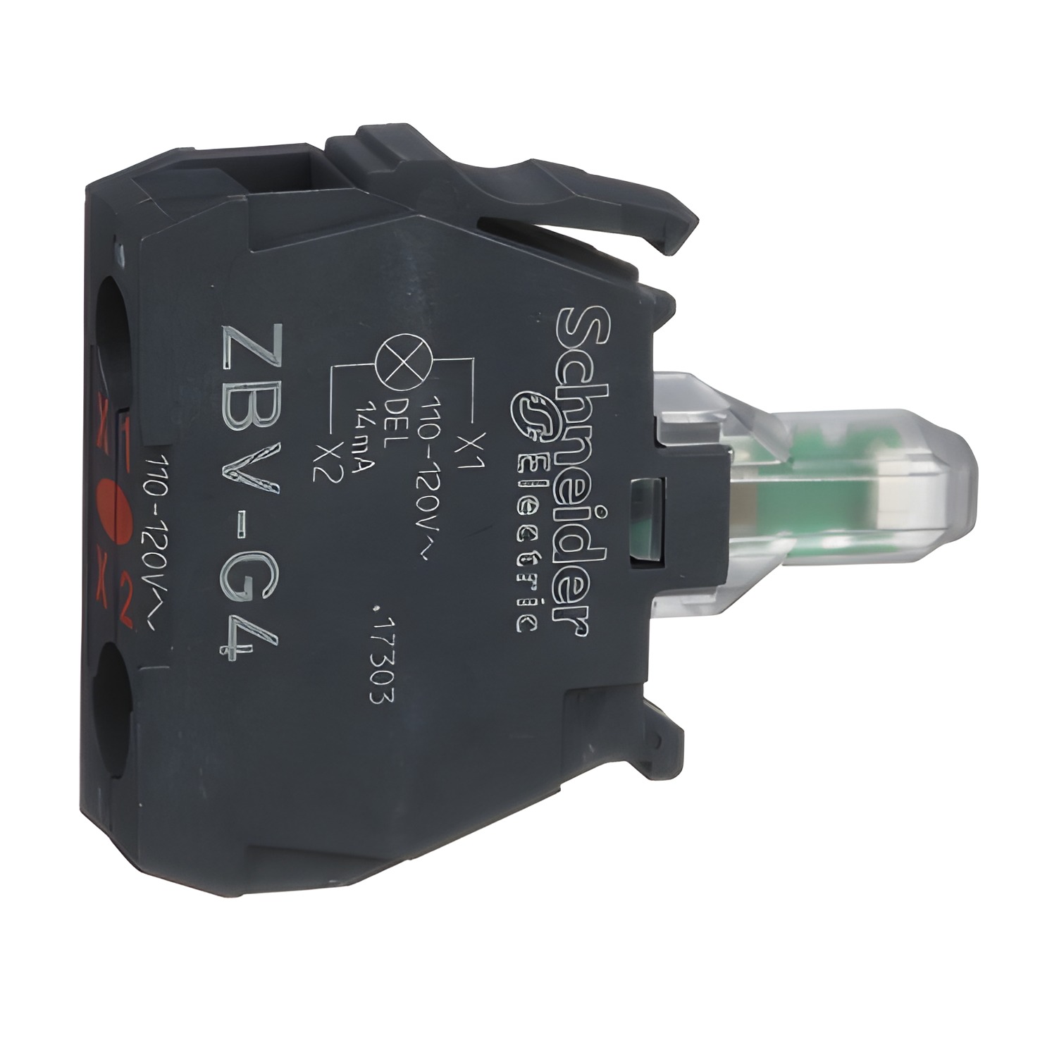 SCHN ZBVG4 Objímka LED, 110...120V, rudá