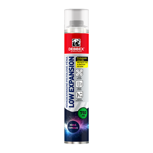 Pěna nízkoexpanzní DEBBEX 40222BD, pistolová, 750 ml