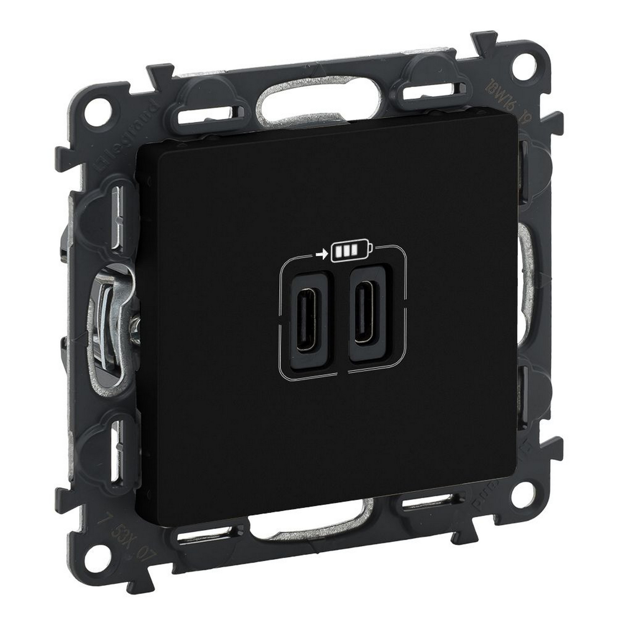 LEG 756307 VALL DVOJ.NABÍJ.USB C+C ČERNÁ