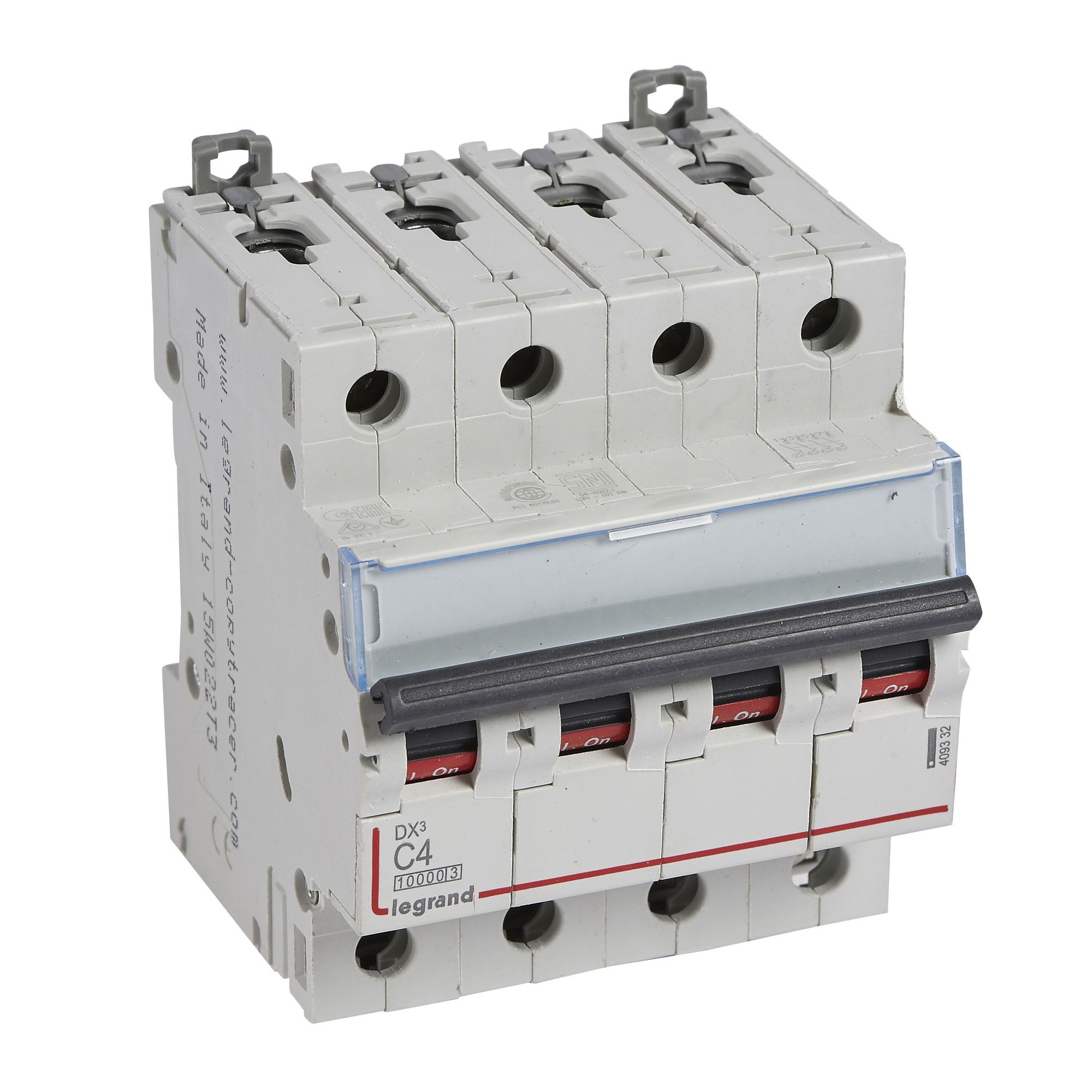 Jistič čtyřpolový LEGRAND 409332 DX3 4P C4 10000A/16KA