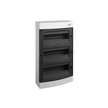 NOARK 106196 PNS 3x18T Plastová rozvodnice, průhledné dveře, montáž na omítku, IP40, 3 řady, 3x18 mo